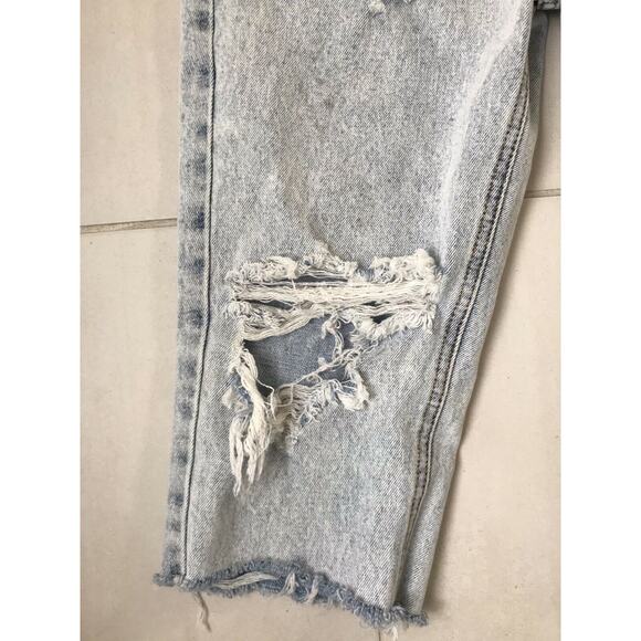 One Teaspoon Distressed Awesome Baggy Cut Off Denim Jeans FLAW - Picture 6 of 11